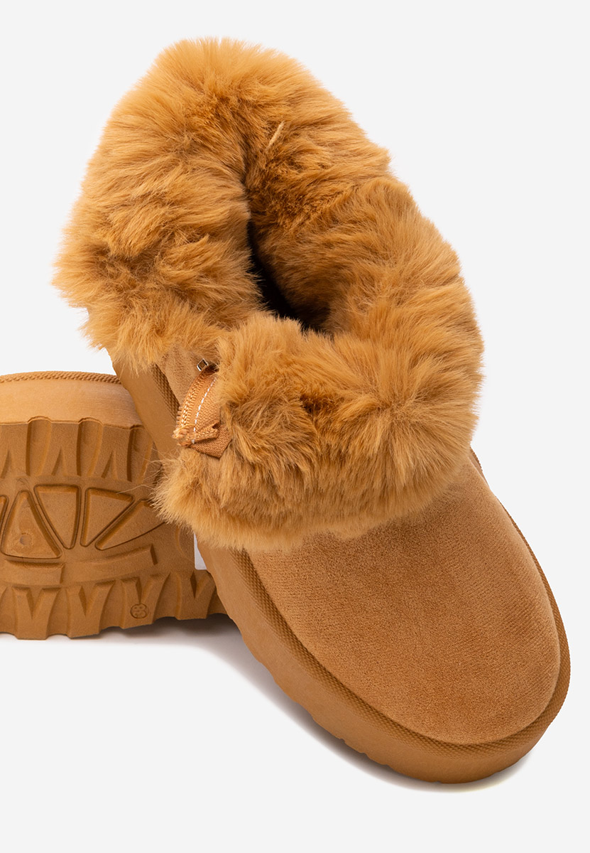 Cizme tip ugg Jamya camel