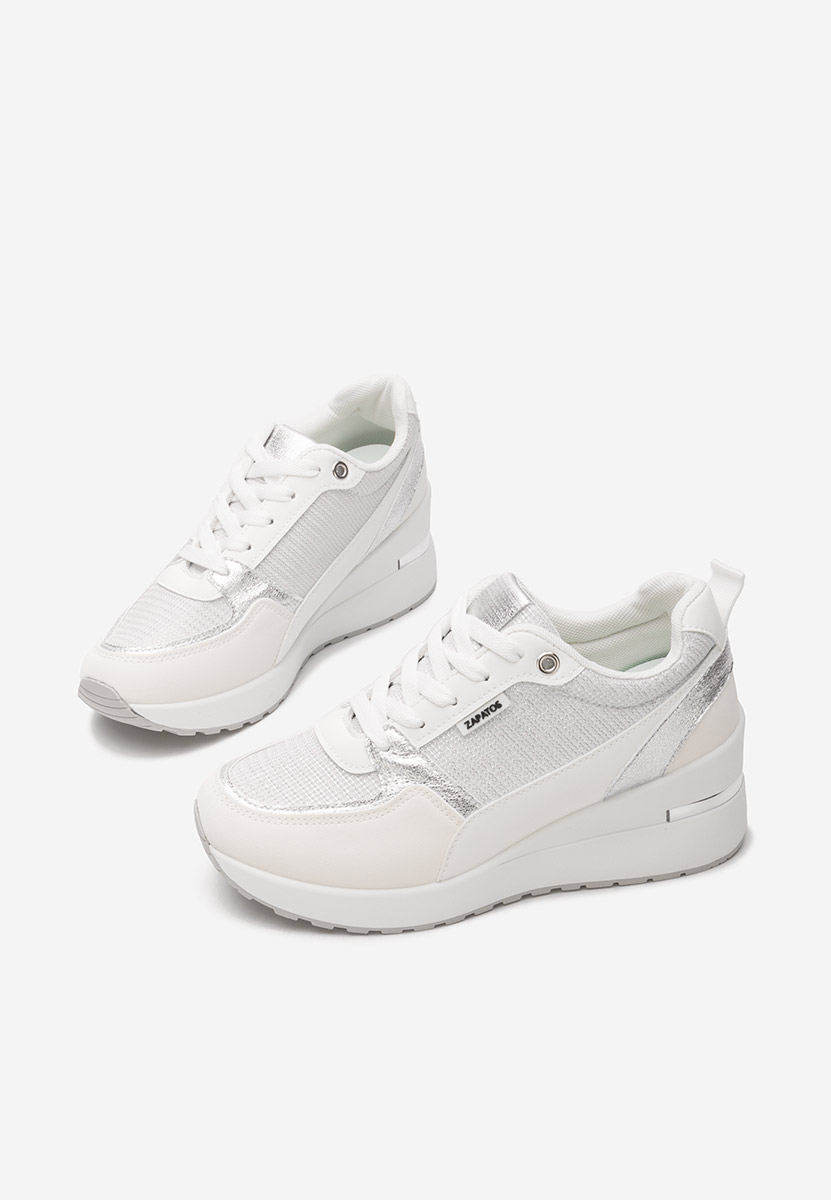 Sneakers cu platforma Zaneta albi