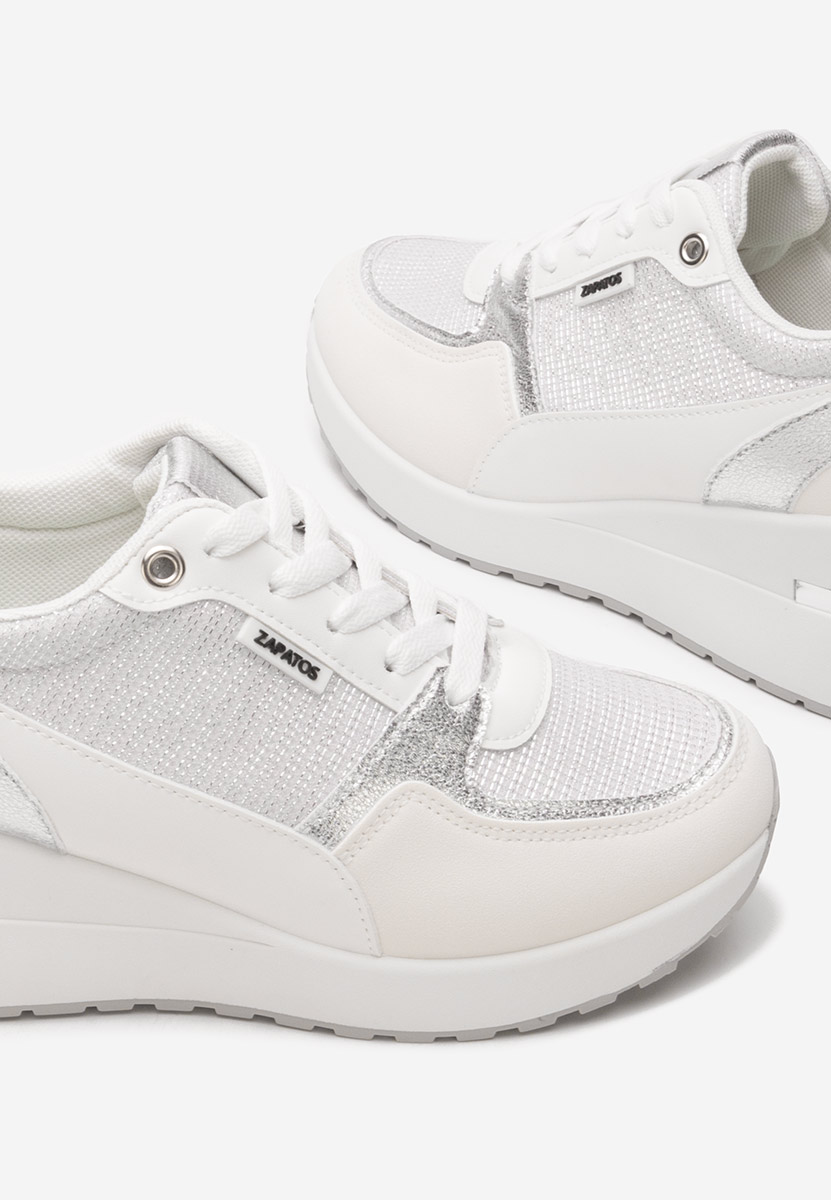 Sneakers cu platforma Zaneta albi