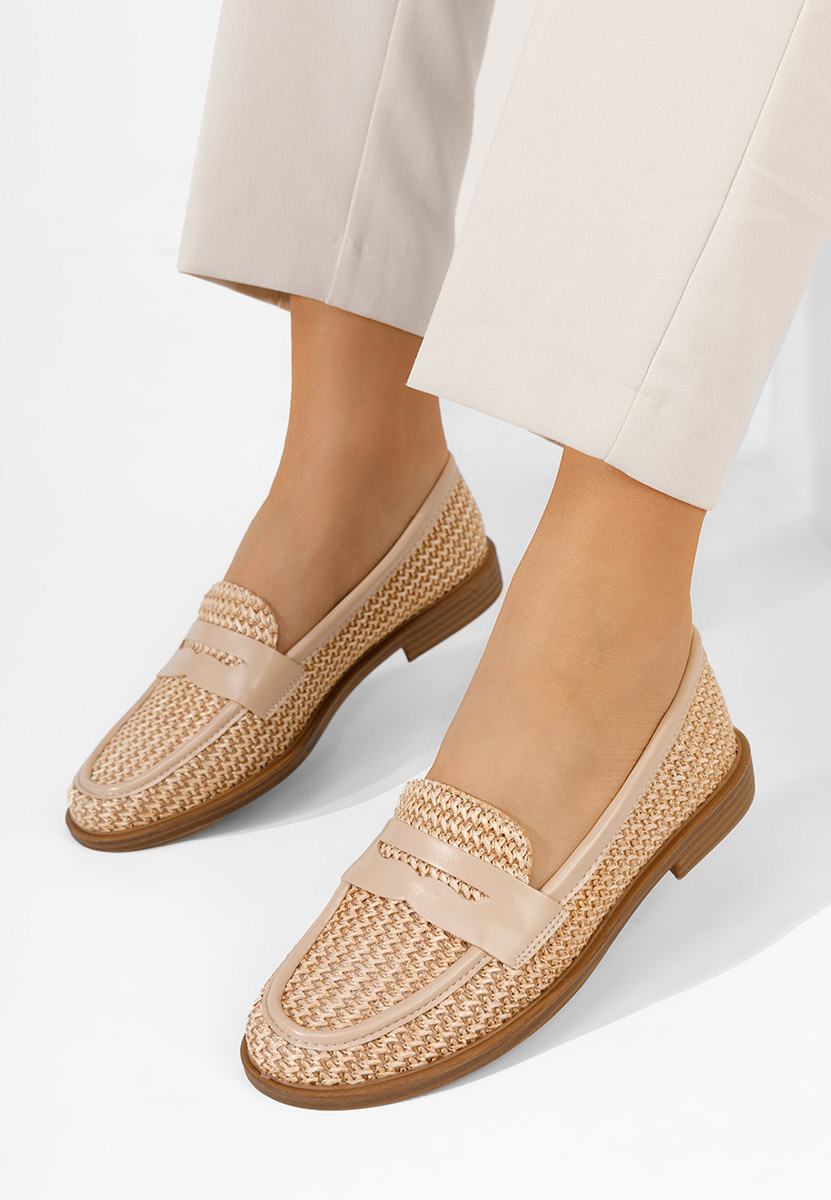 Mocasini dama Luvenia kaki