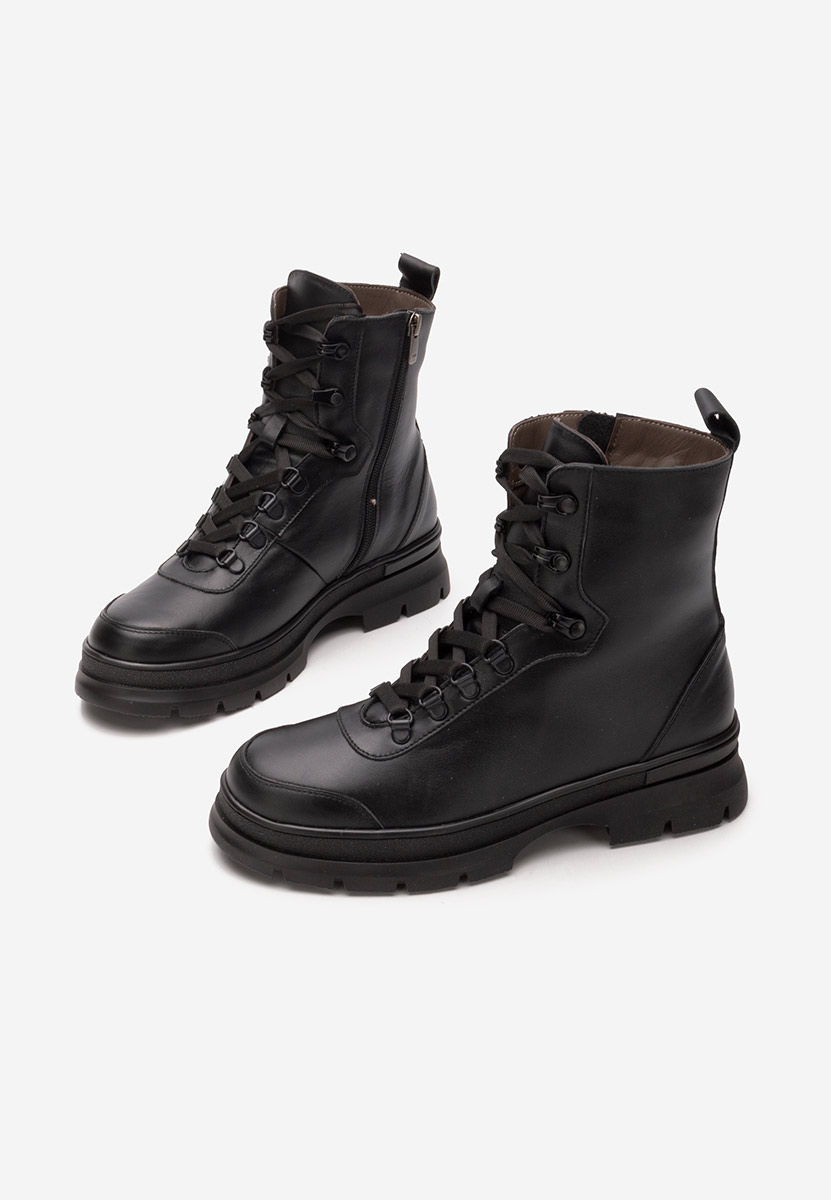 Ghete dama piele Rachal negre