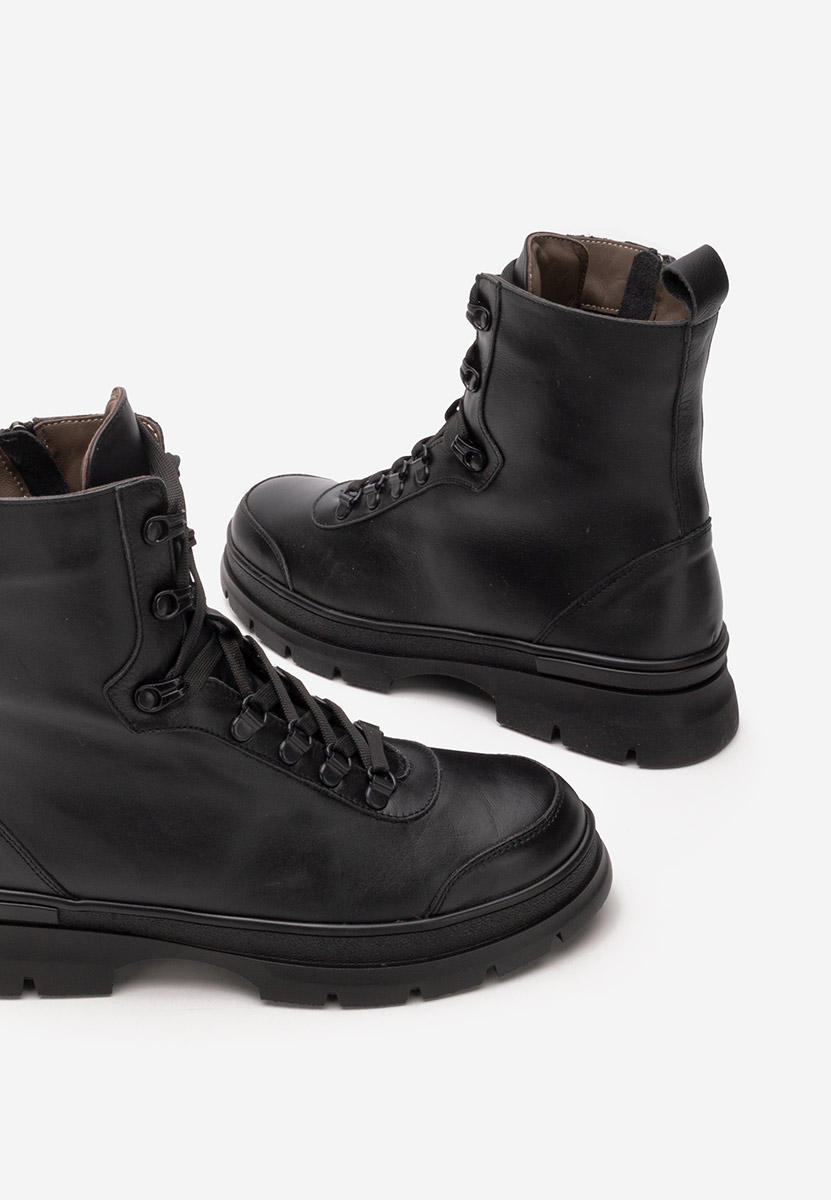 Ghete dama piele Rachal negre