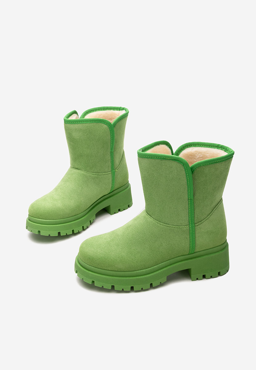 Cizme tip ugg Octavia verzi