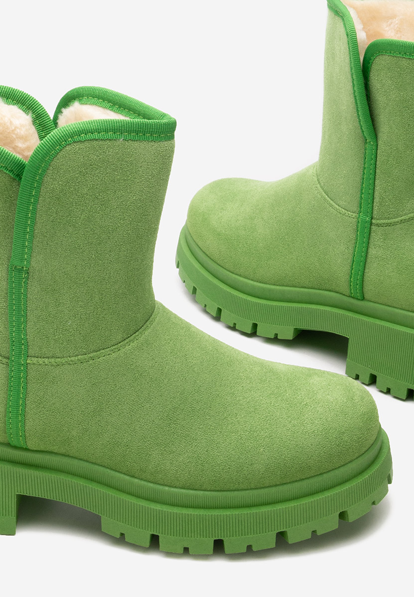 Cizme tip ugg Octavia verzi