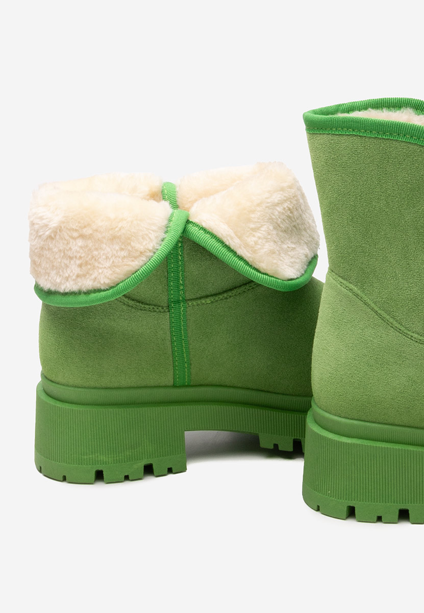 Cizme tip ugg Octavia verzi