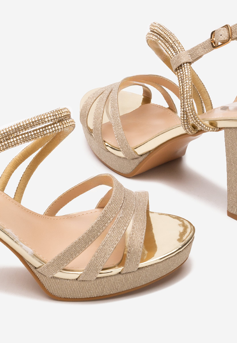 Sandale elegante Carlie aurii