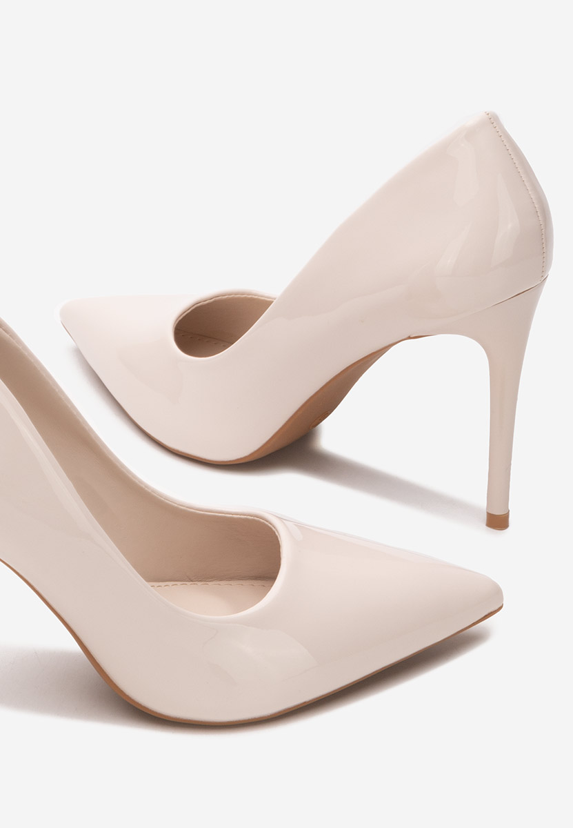 Pantofi stiletto Brandee crem