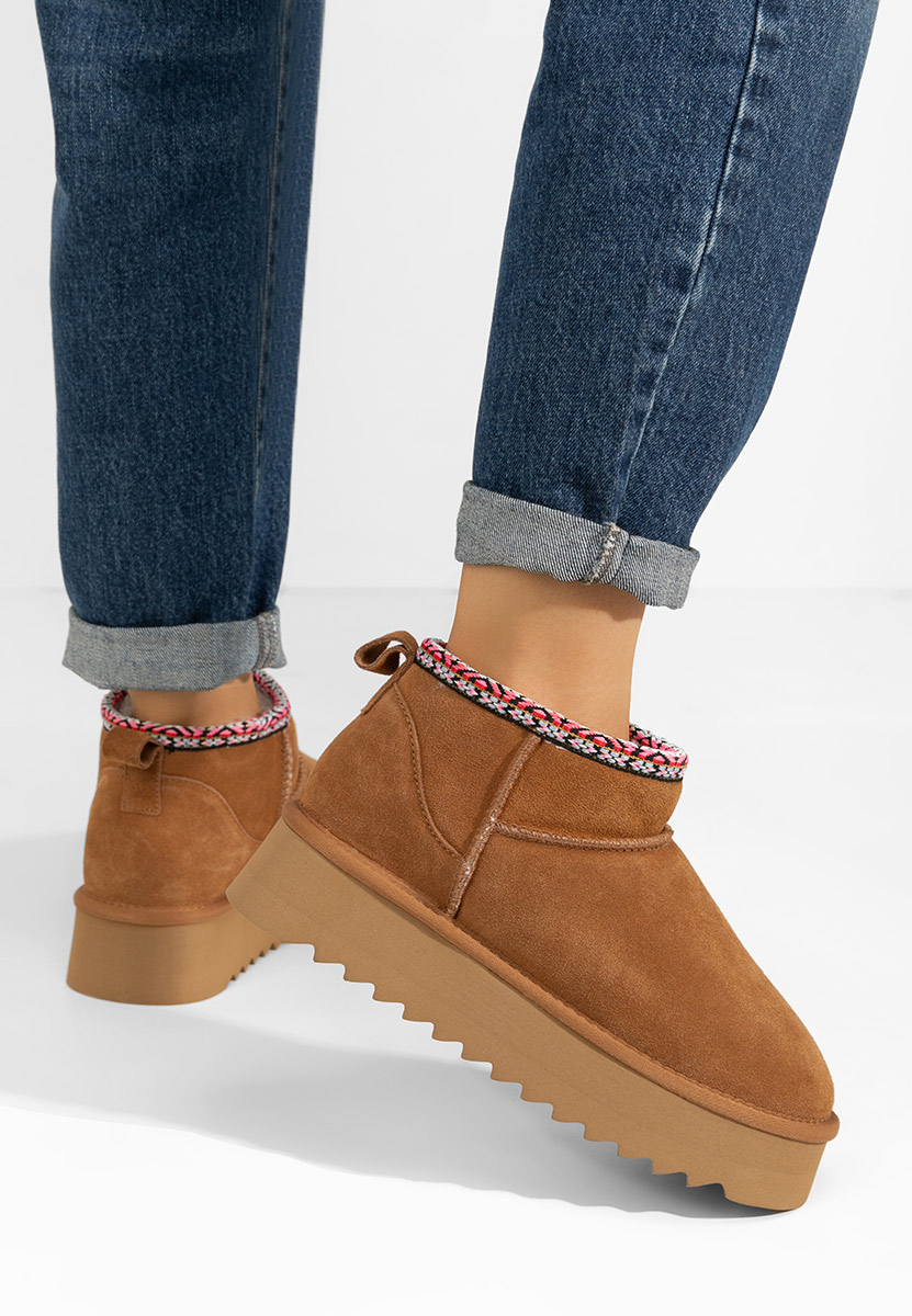 Cizme tip ugg cu platformă Andree camel