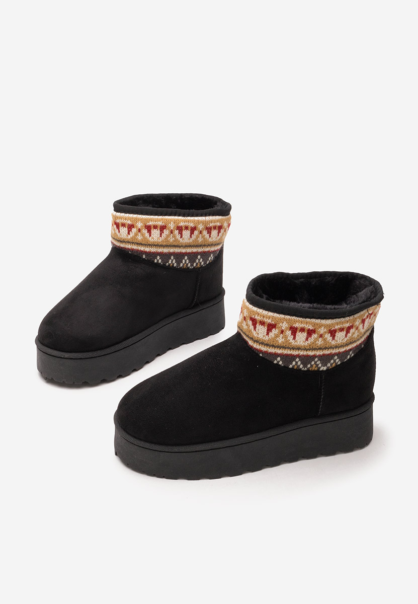 Cizme tip ugg Joye negre