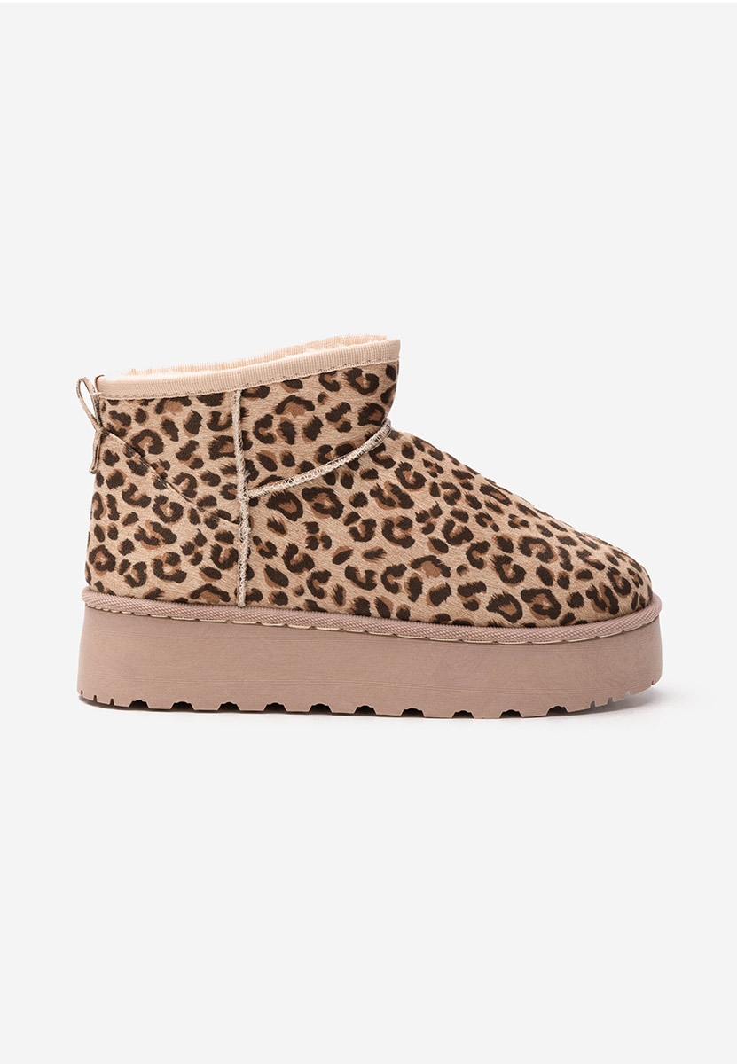 Cizme tip ugg Nelisa leopard