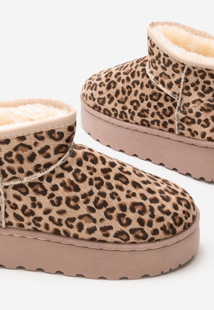 Cizme tip ugg Nelisa leopard