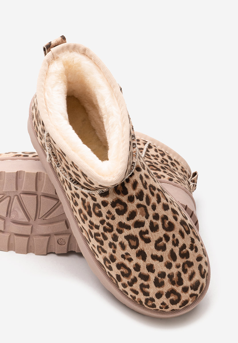 Cizme tip ugg Nelisa leopard