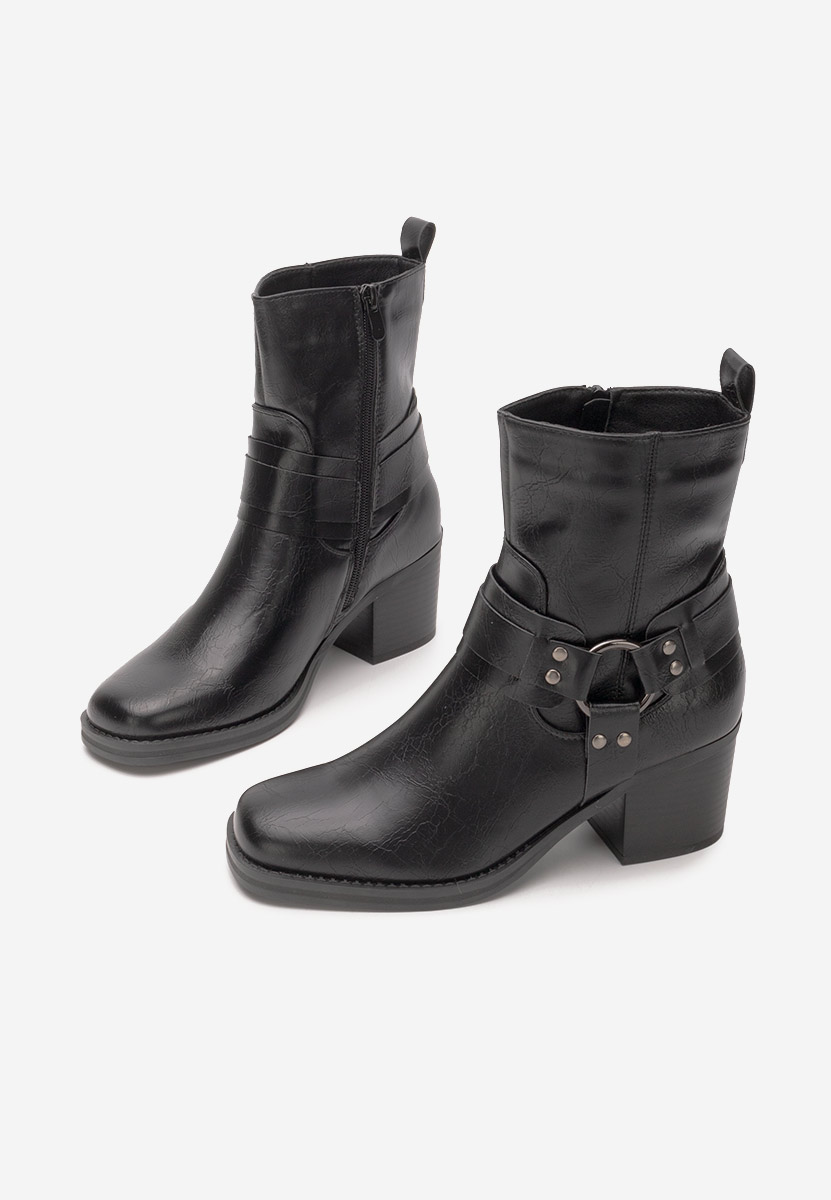 Botine cu toc Divesa negre