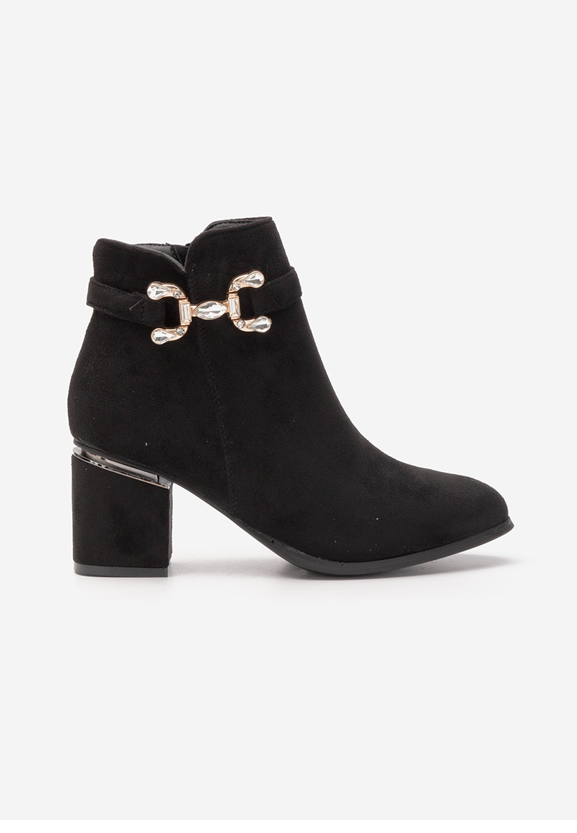 Botine cu toc gros Safa V2 negre