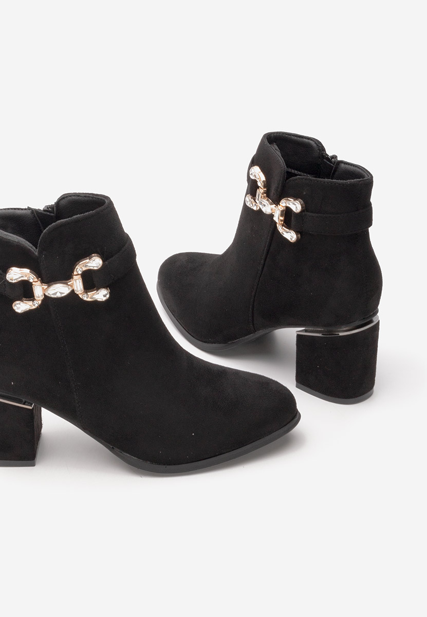 Botine cu toc gros Safa V2 negre