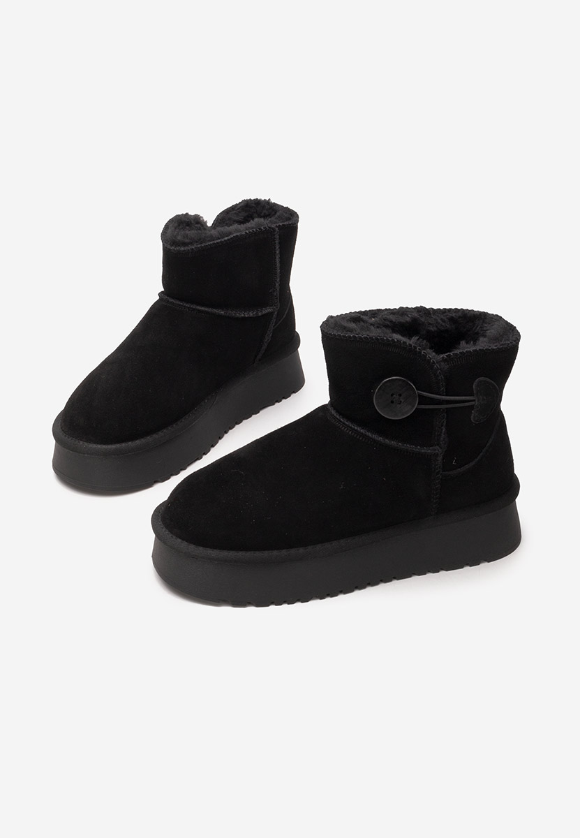 Cizme tip ugg cu platformă Velsia negre