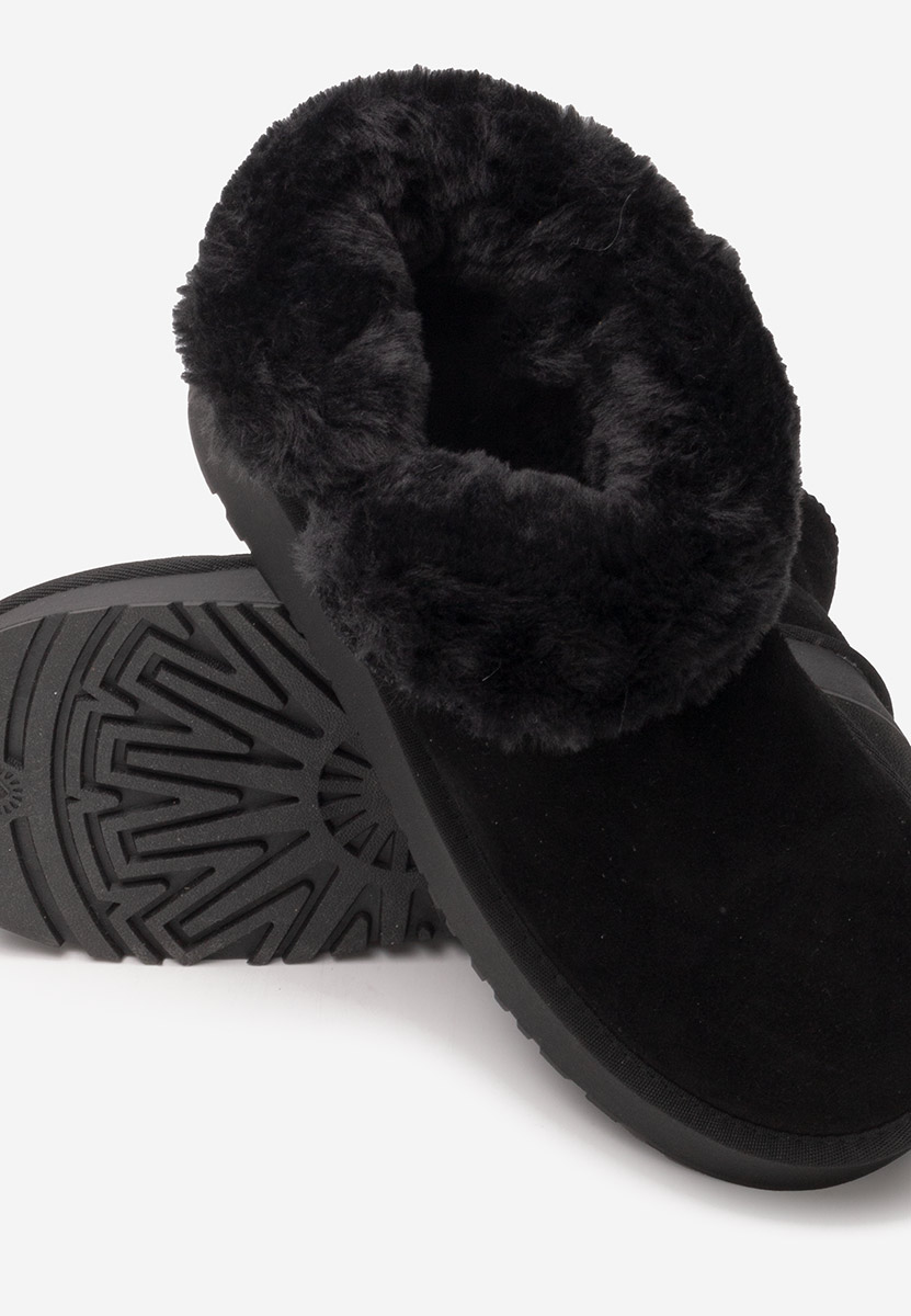 Cizme tip ugg cu platformă Velsia negre