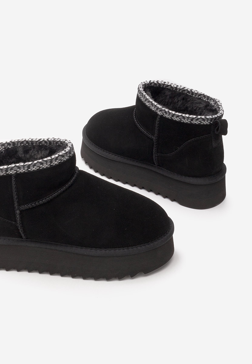 Cizme tip ugg cu platformă Andree negre