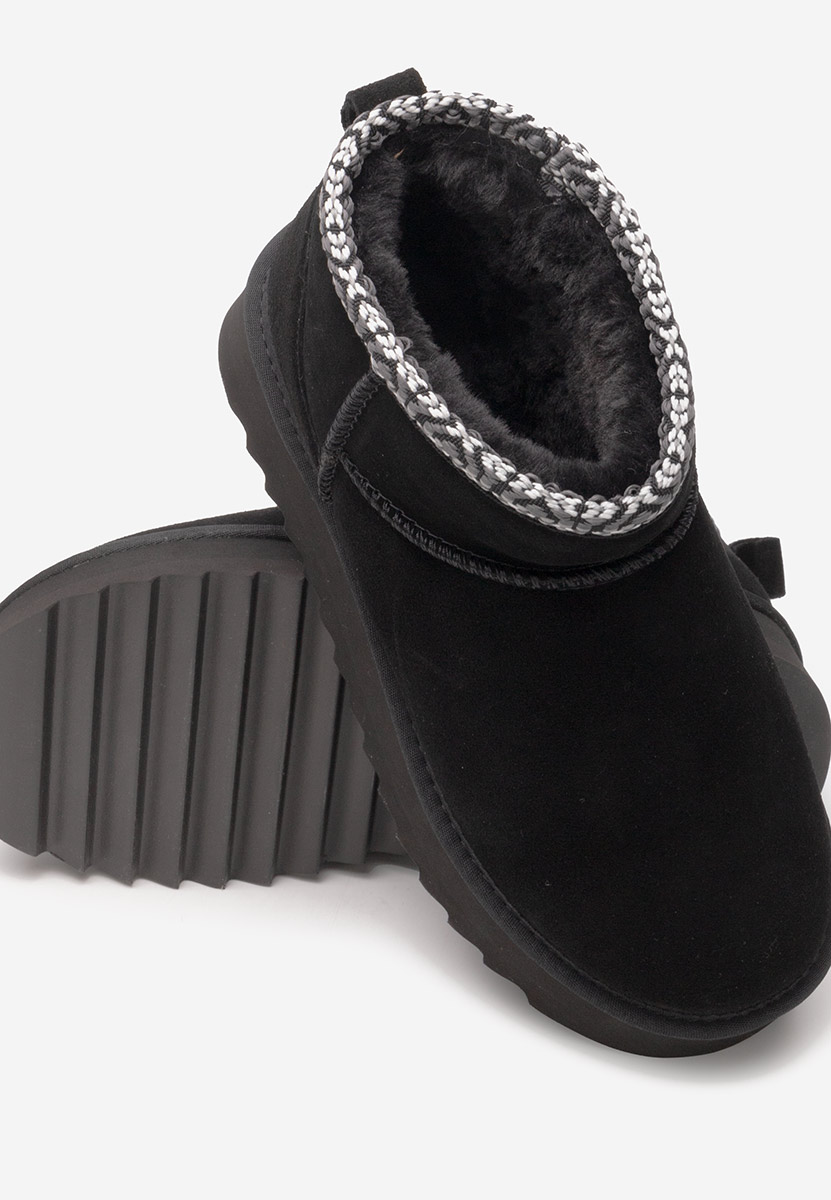 Cizme tip ugg cu platformă Andree negre