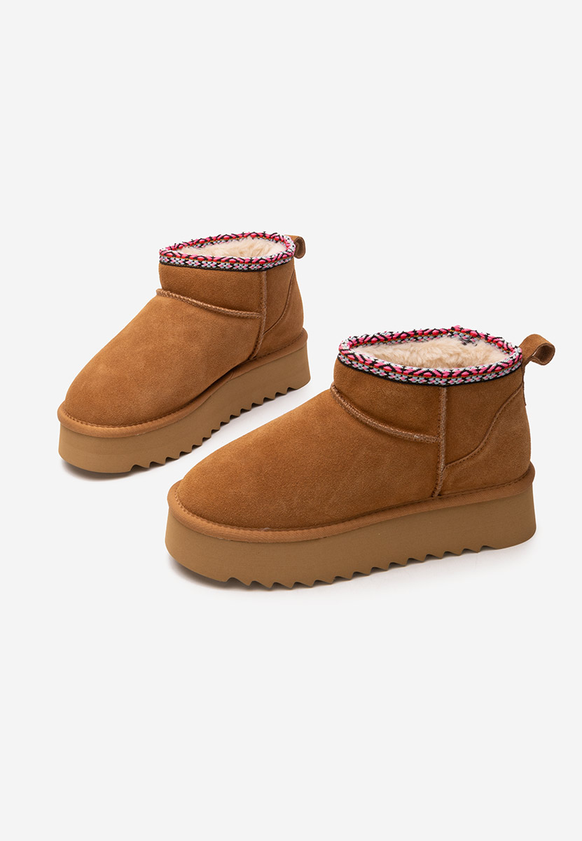 Cizme tip ugg cu platformă Andree camel