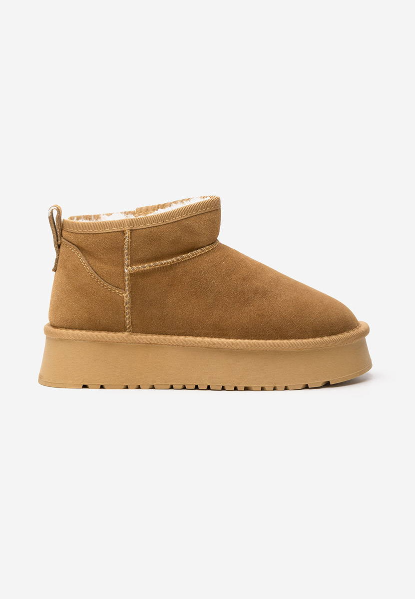 Cizme tip ugg cu platforma Cortney camel