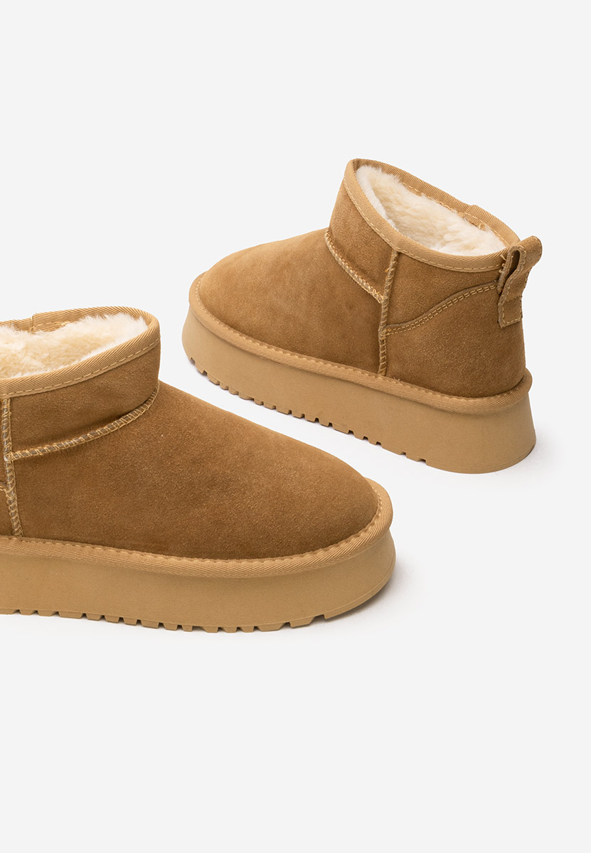 Cizme tip ugg cu platforma Cortney camel