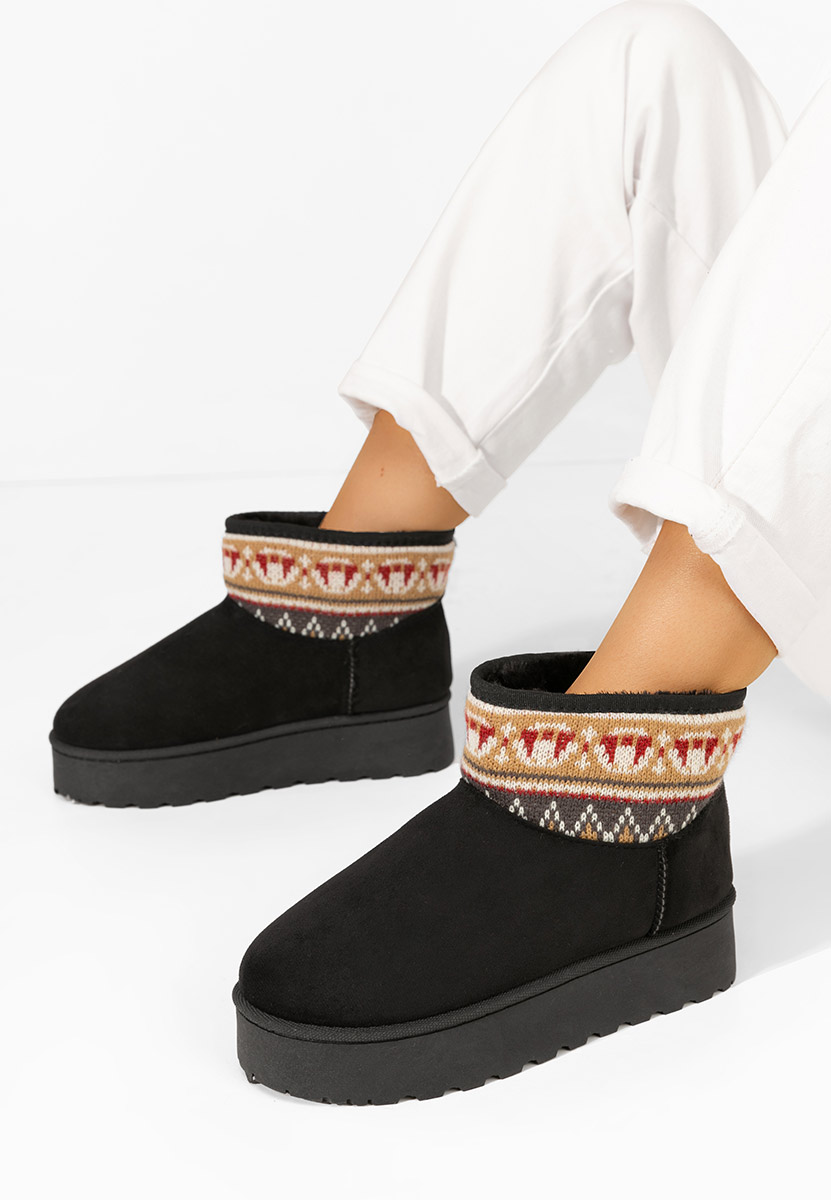 Cizme tip ugg Joye negre