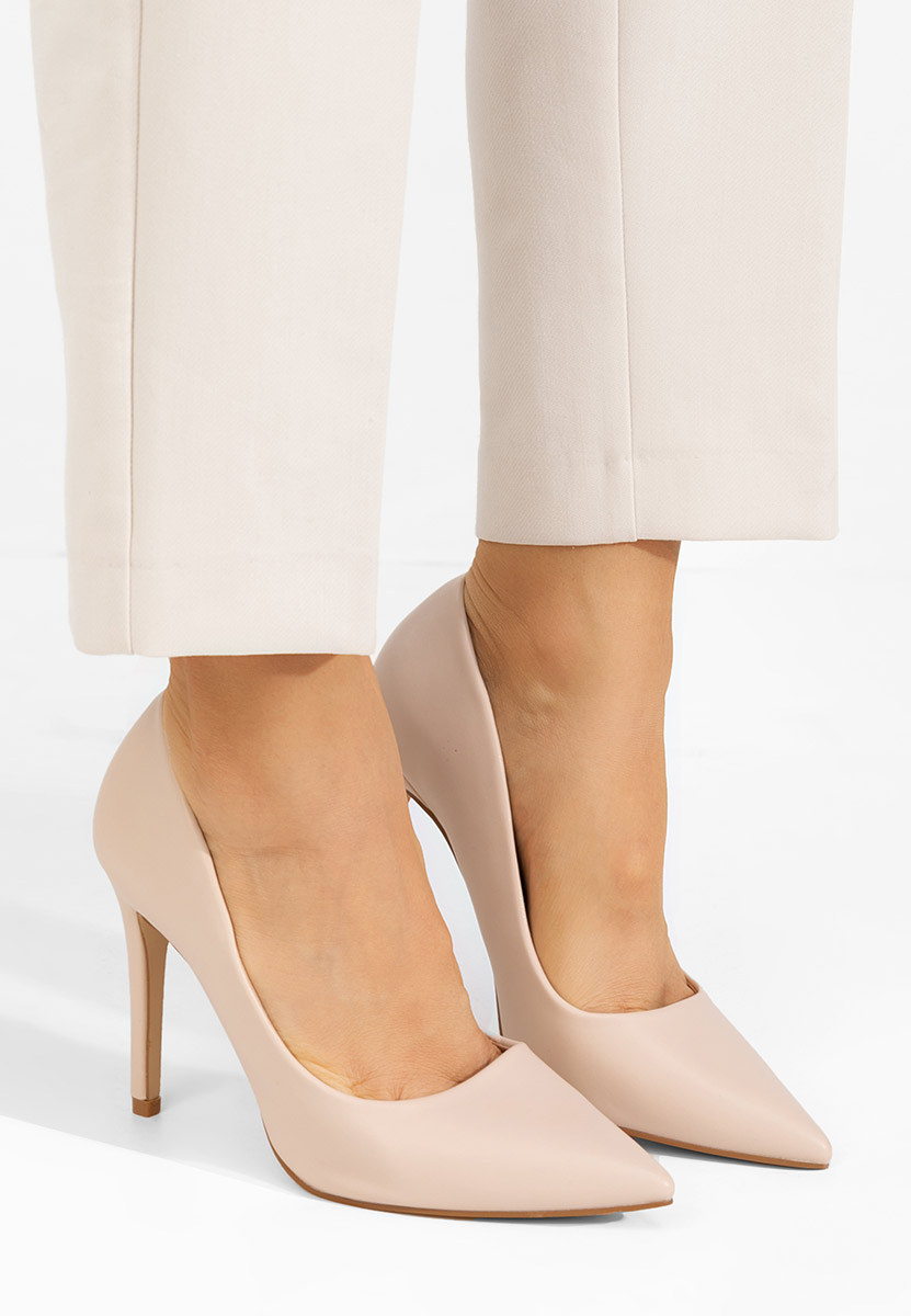 Pantofi stiletto Evangeline bej