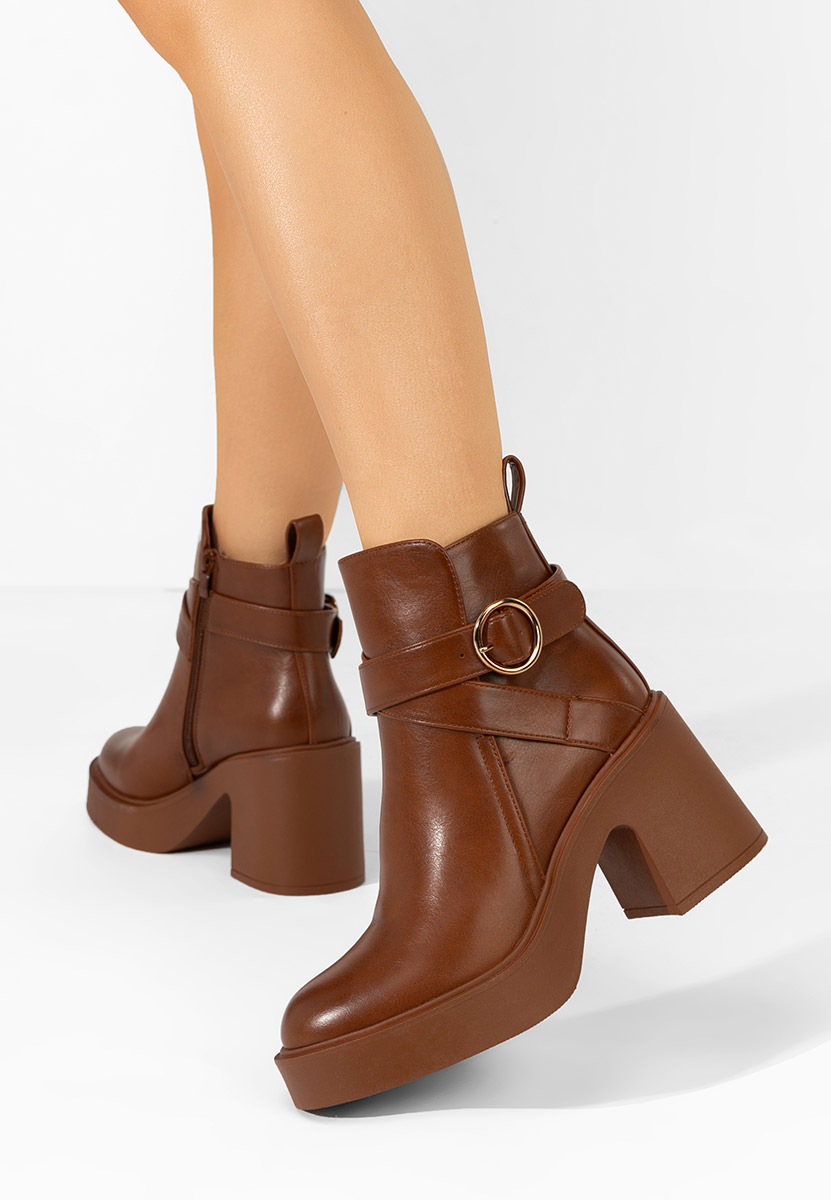 Ghete cu toc Maryann camel