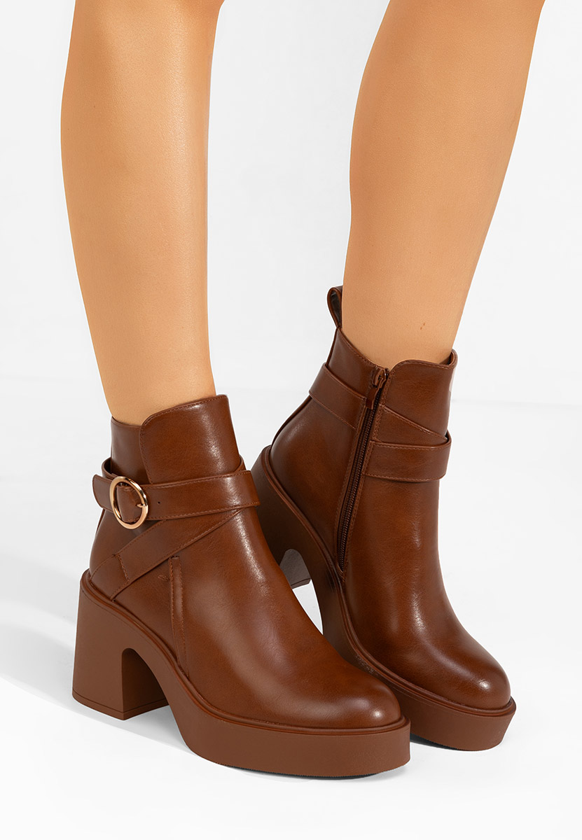 Ghete cu toc Maryann camel
