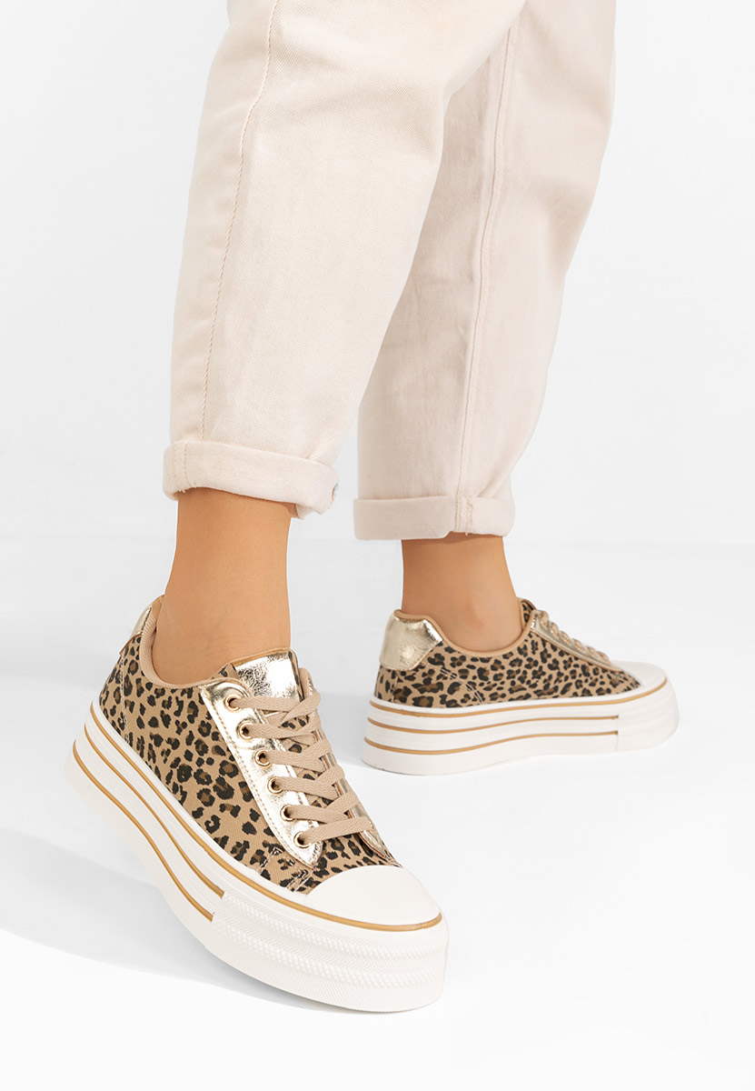 Tenisi cu platformă Lorraine leopard