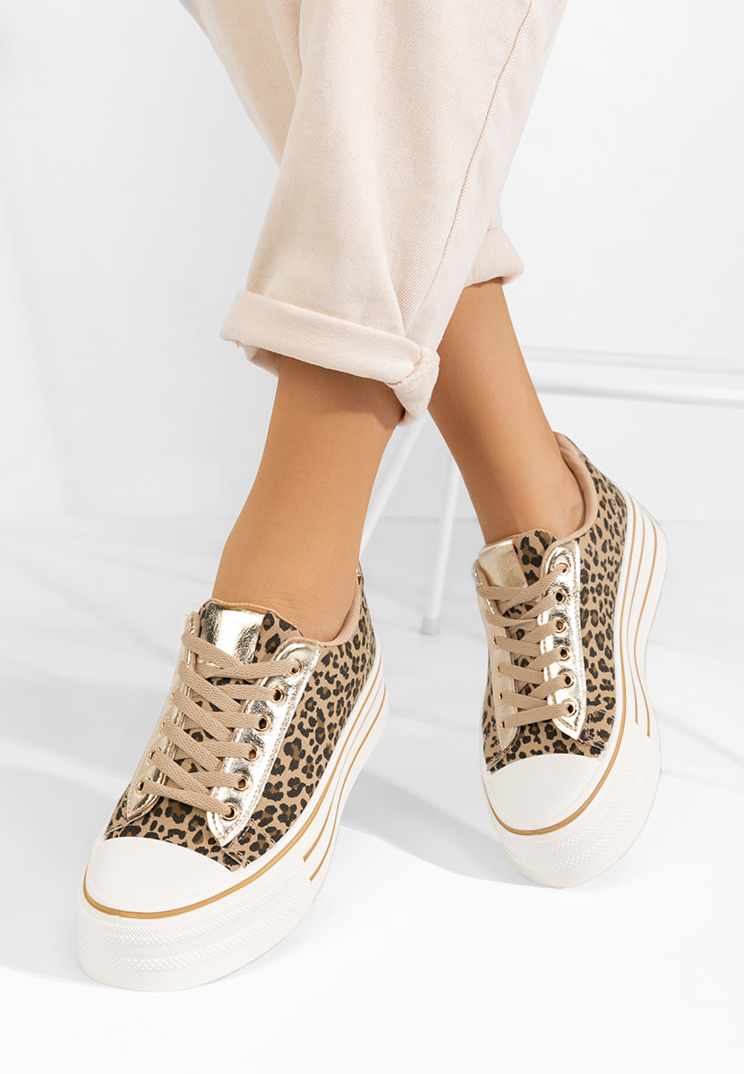 Tenisi cu platformă Lorraine leopard