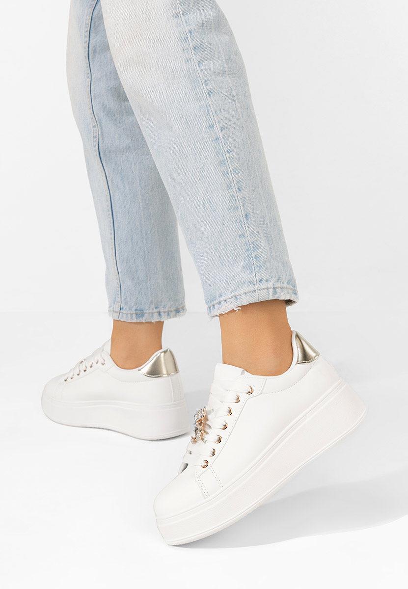 Sneakers cu platformă Ralia albi
