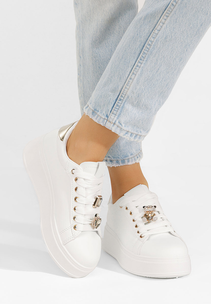 Sneakers cu platformă Ralia albi