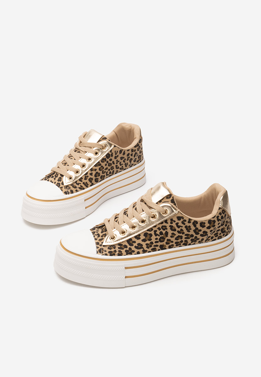 Tenisi cu platformă Lorraine leopard