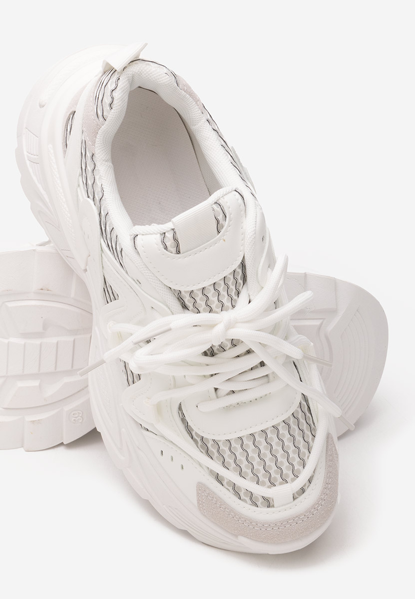 Sneakers cu platforma Chantell albi
