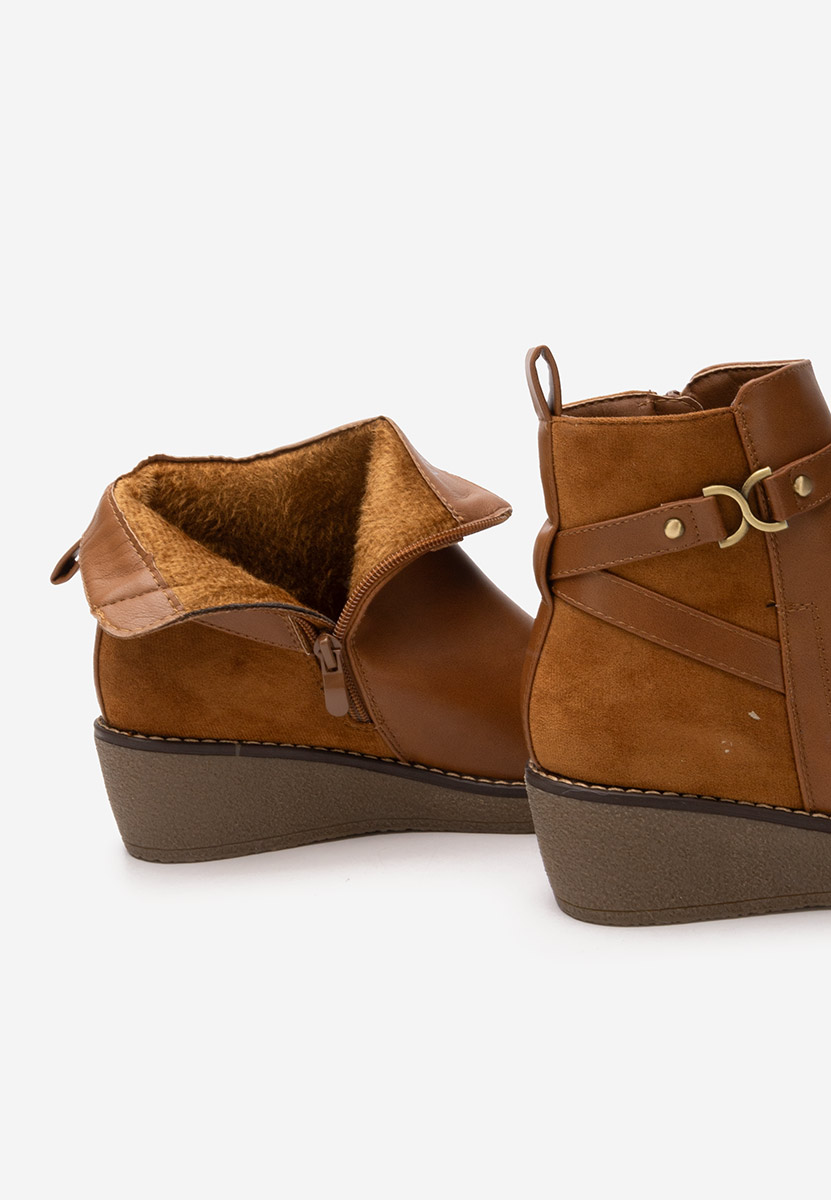 Botine cu platforma Dazie camel