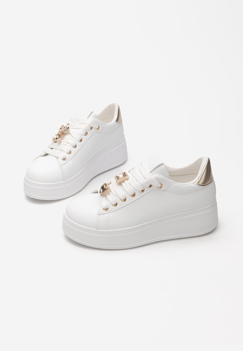 Sneakers cu platformă Ralia albi