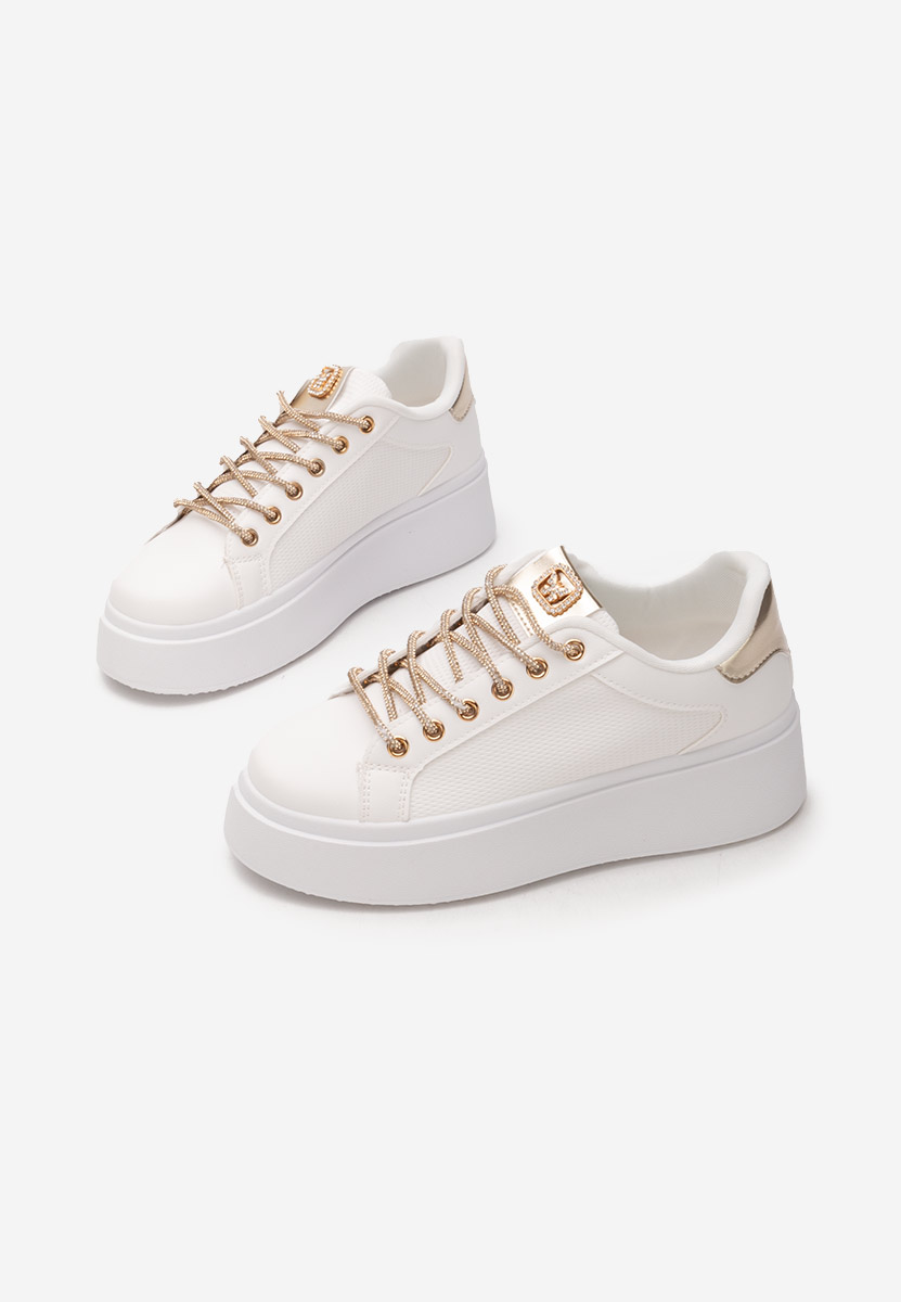 Sneakers cu platforma Shauna albi