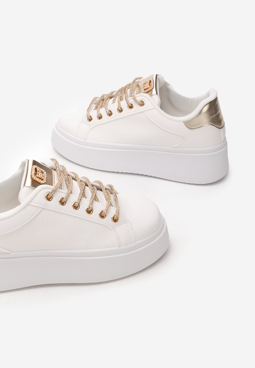 Sneakers cu platforma Shauna albi