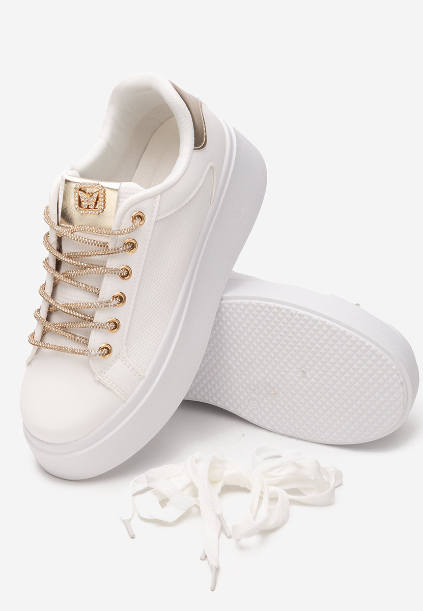 Sneakers cu platforma Shauna albi