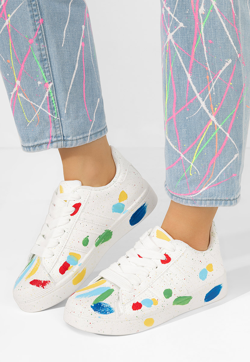 Sneakers dama Nevara albi