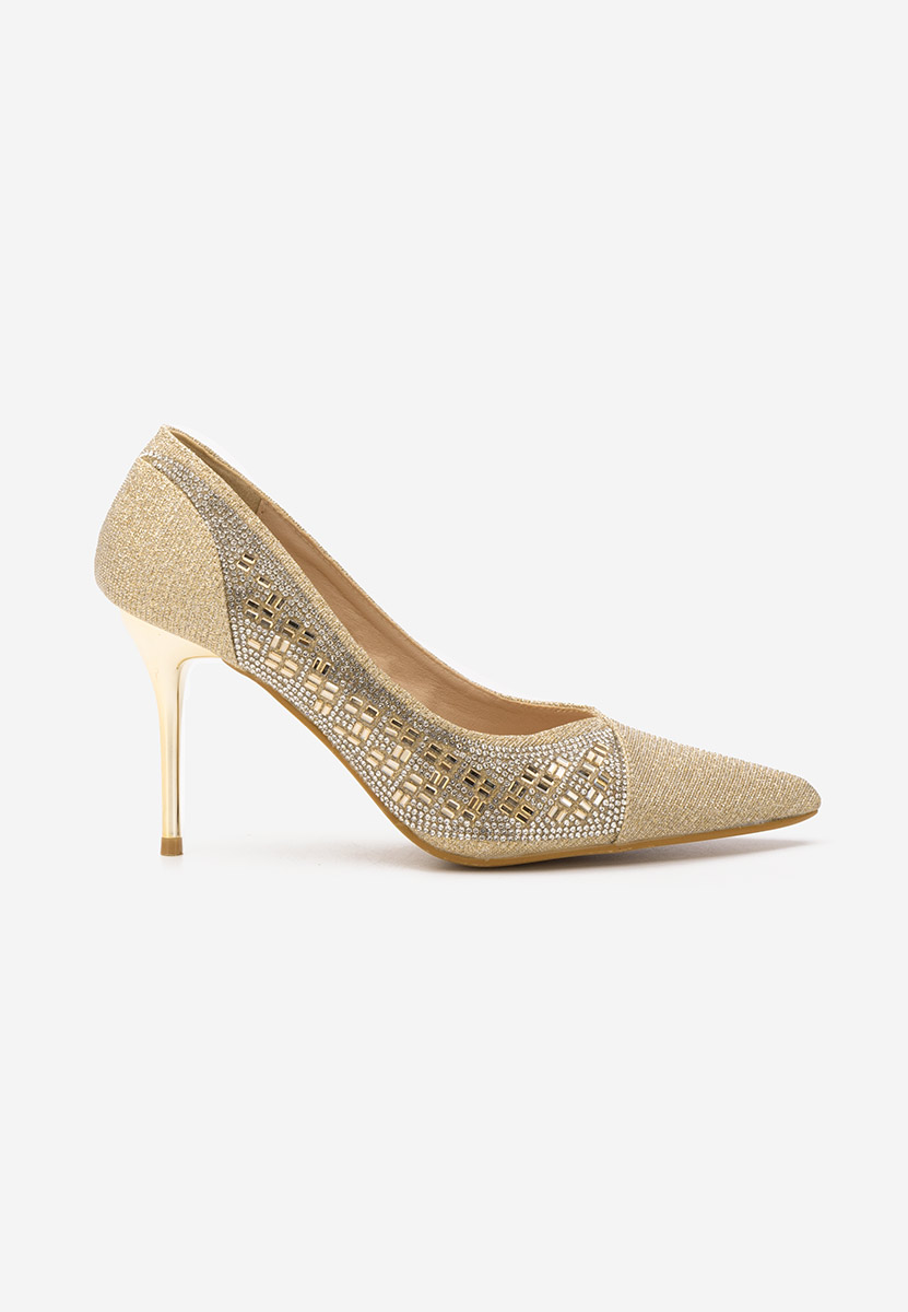 Pantofi stiletto Zenica aurii