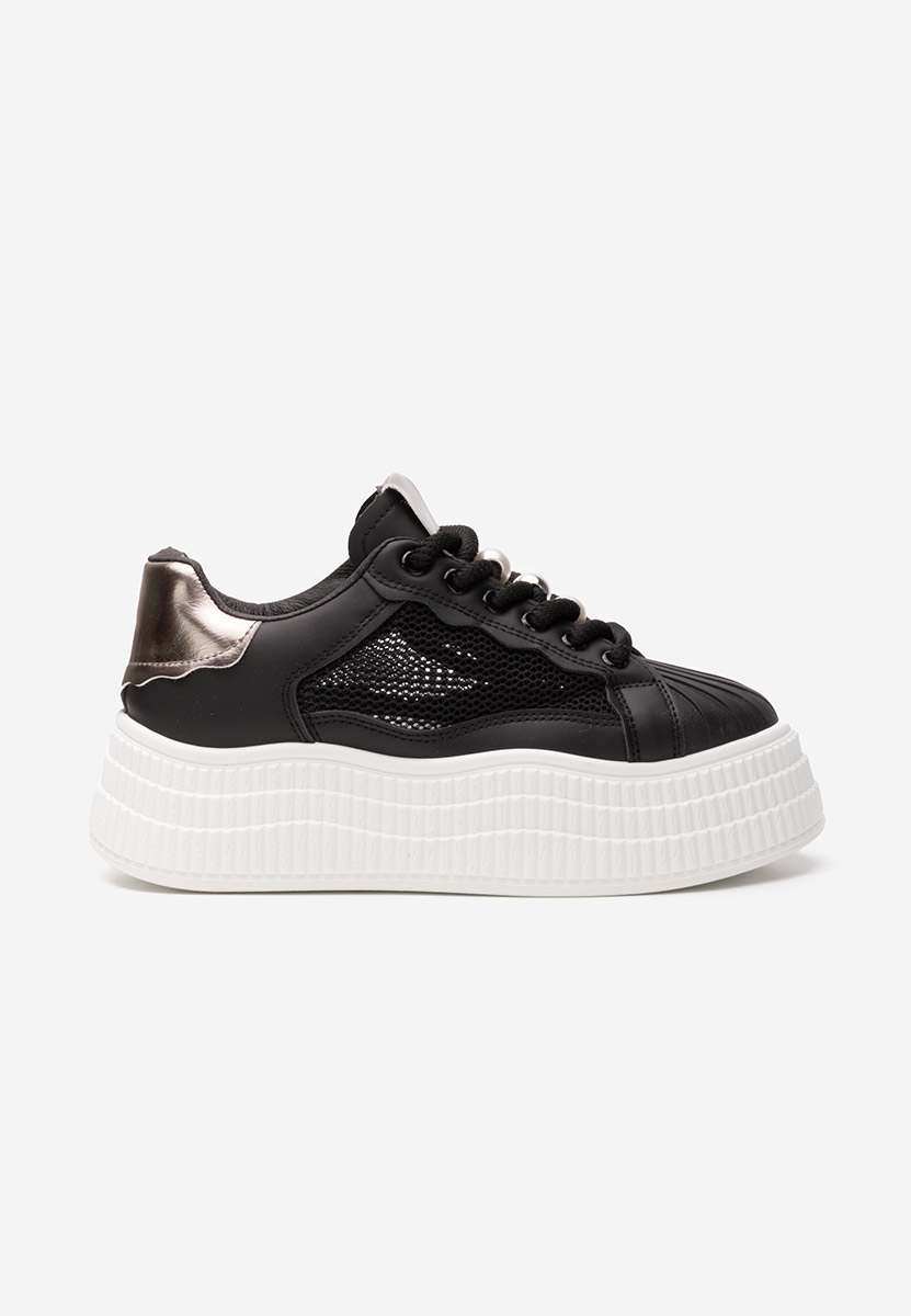 Sneakers cu platforma Particia negri