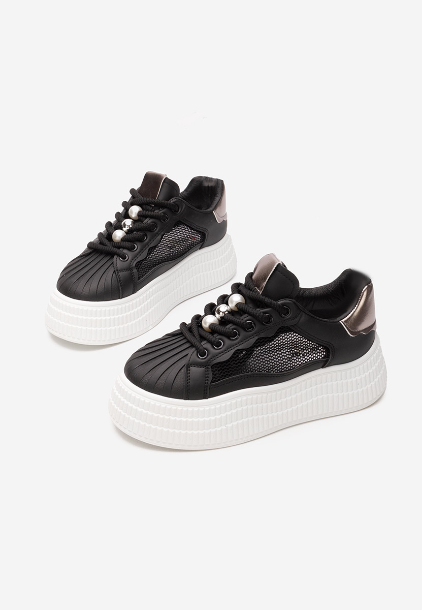 Sneakers cu platforma Particia negri