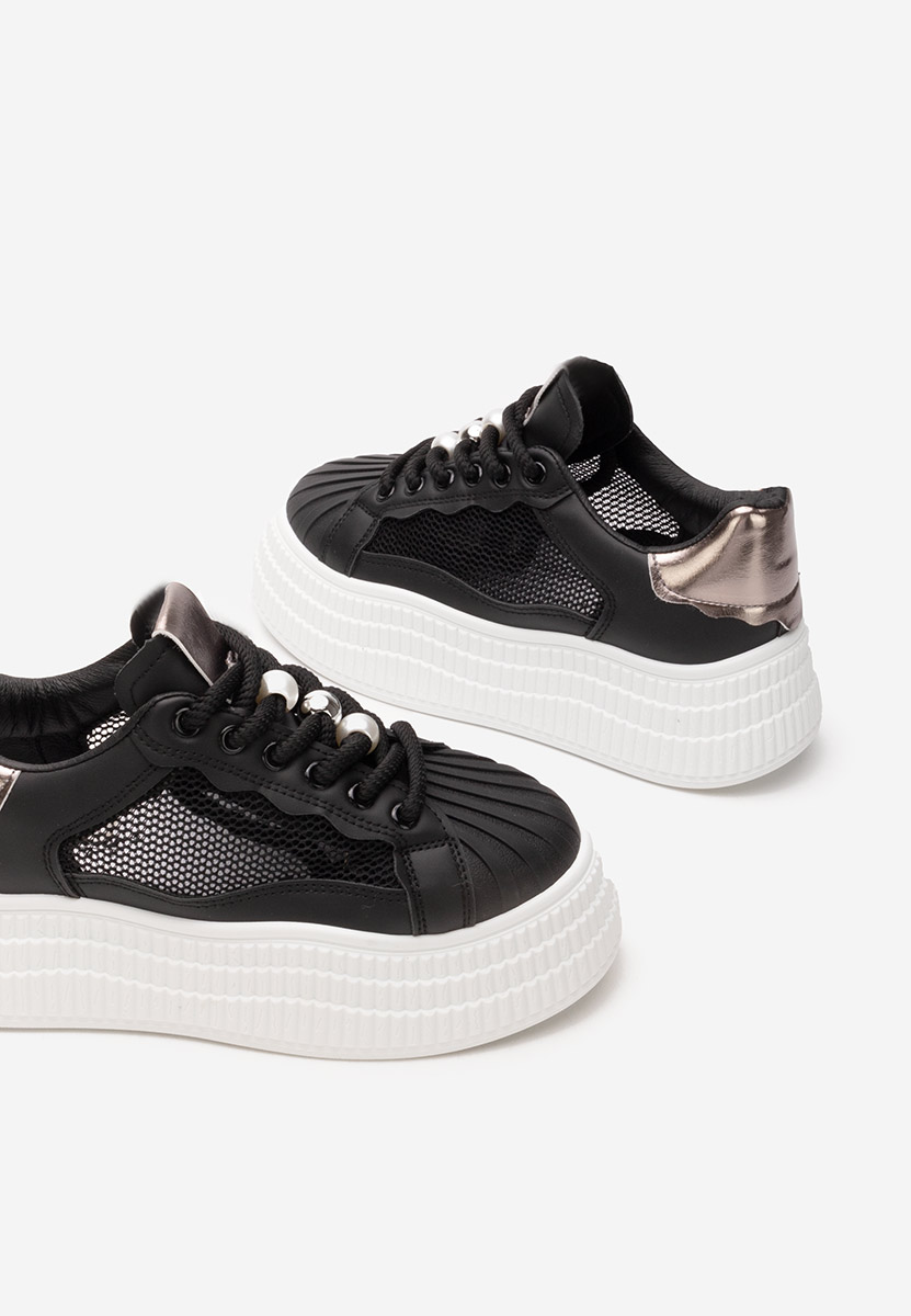 Sneakers cu platforma Particia negri