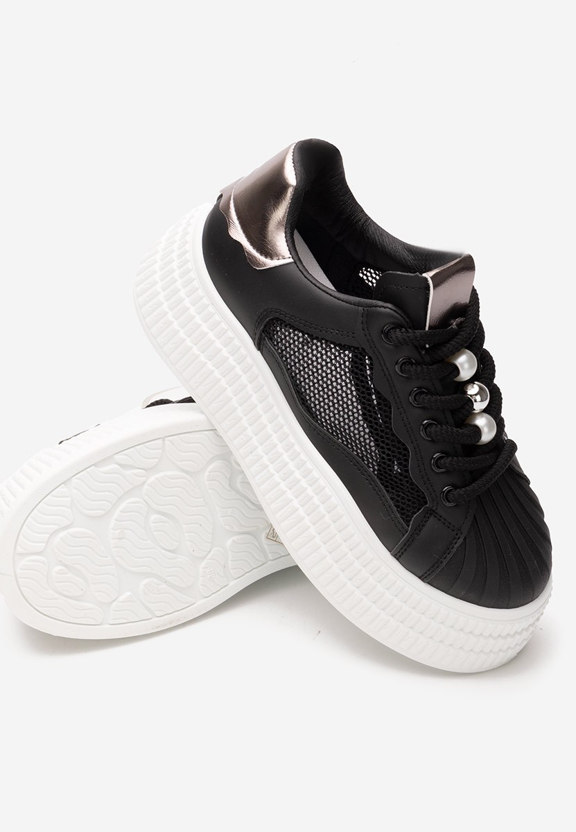 Sneakers cu platforma Particia negri
