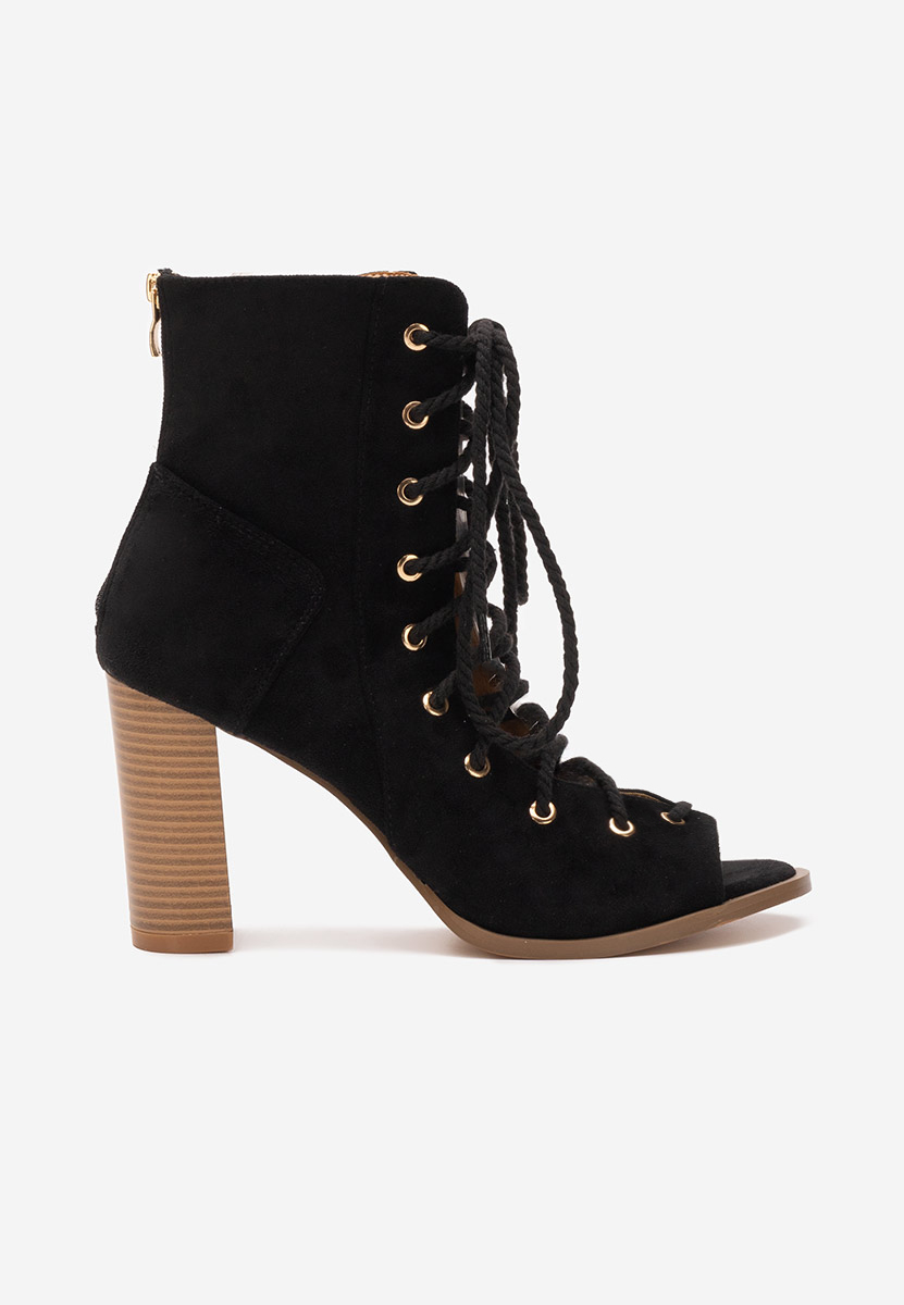 Botine cu toc gros Joellen negre