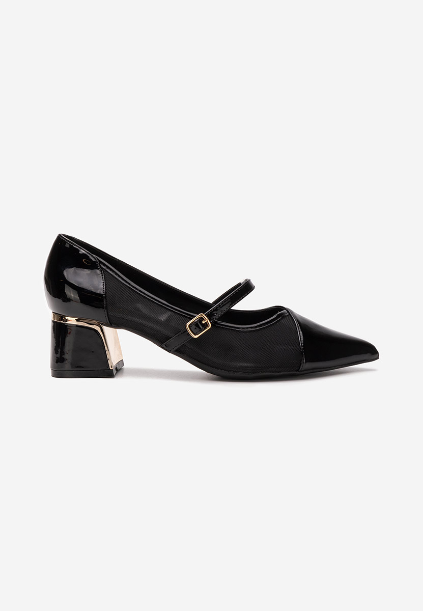 Pantofi cu toc gros Lauralee negri