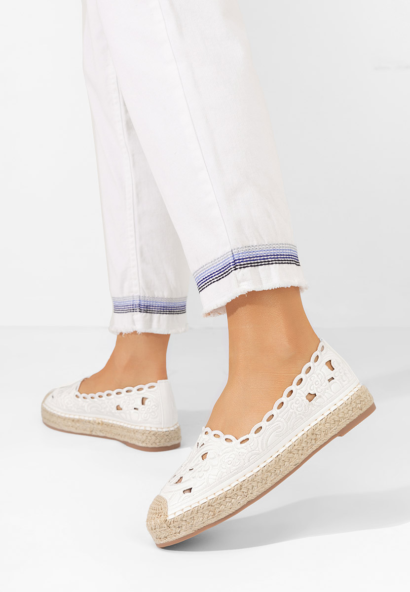 Espadrile dama Carley albi